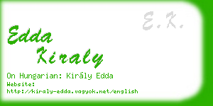 edda kiraly business card